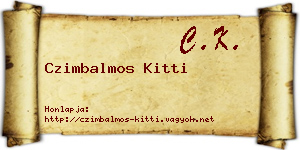 Czimbalmos Kitti névjegykártya