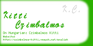 kitti czimbalmos business card